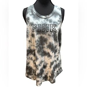PINK Victoria's Secret Vintage Y2K Gray tie dye Tank top